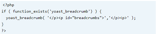 HTML breadcrumb code