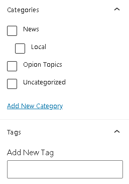 how to use categories and tags 