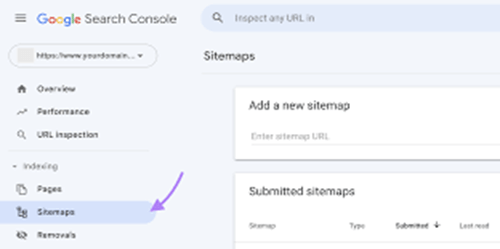 search console sitemap